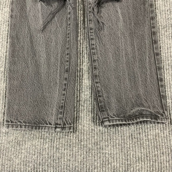 Pacsun Jeans Womens 25  Black Denim Dad Jean Distressed Baggy High‎ Rise 25x30 - Picture 2 of 16